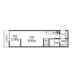 ドレスローザ 1LDKの間取図画像