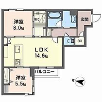 Granria西公園  ｜ 宮城県仙台市青葉区大町2丁目（賃貸マンション2LDK・2階・68.78㎡） その2