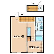 メゾン・ド・ラヴェール  ｜ 宮城県仙台市青葉区堤町2丁目（賃貸アパート1LDK・2階・34.77㎡） その2