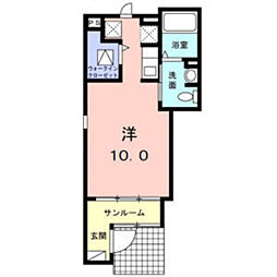 アンファミーユ1 ワンルームの間取図画像