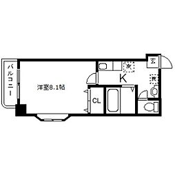 チャヤタウン21 1Kの間取図画像