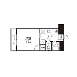 エルミタージュ仙台 1Kの間取図画像