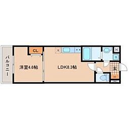 BLESSED LIFE上杉 4階1LDKの間取り