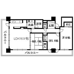 RESIDIATOWERSENDAI 3LDKの間取図画像