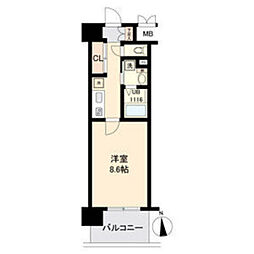 ELSTANZA榴岡公園 1Kの間取図画像