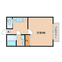 Paddington南小泉 1Kの間取図画像
