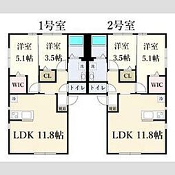 ILOA(イロア) 2LDKの間取図画像