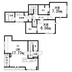 ベレオ五橋 2LDKの間取図画像