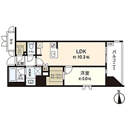 シーズンフラッツ仙台鉄砲町 1LDKの間取図画像