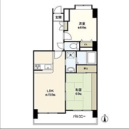 ラ・シール仙台 2LDKの間取図画像
