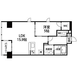 ペアレス仙台銀杏坂 1LDKの間取図画像