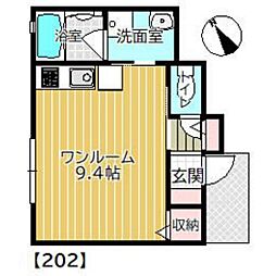 エルファ ワンルームの間取図画像