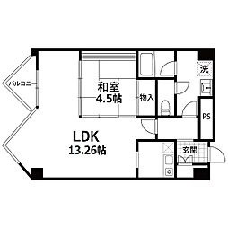 VIP仙台二日町 1LDKの間取図画像