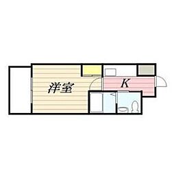 HF愛宕橋レジデンス 1Kの間取図画像