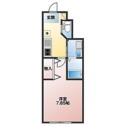 イニシアティブ小松島A 1Kの間取図画像