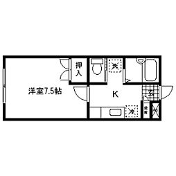 ウィンストン・116 1Kの間取図画像