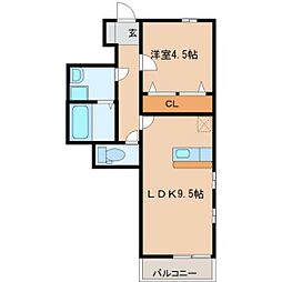 PrimRose3 1LDKの間取図画像