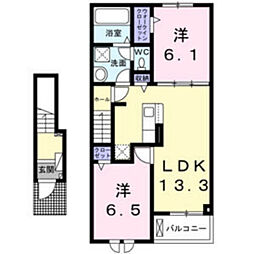 杜の風人来田 2LDKの間取図画像