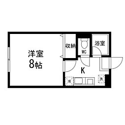 AIハイツ 1Kの間取図画像