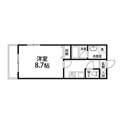 エルスタンザ仙台駅東 1Kの間取図画像