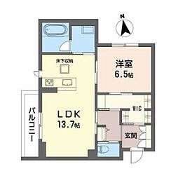 BEREONEO 1LDKの間取図画像