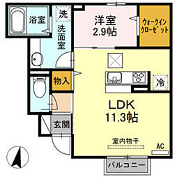 granM 1LDKの間取図画像