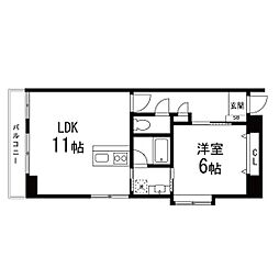 グランヴィル39'S 1LDKの間取図画像