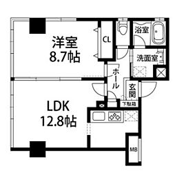 グランビュー大町 1LDKの間取図画像