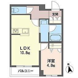 Aristio 1LDKの間取図画像