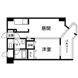 カルロ北目 1LDKの間取図画像