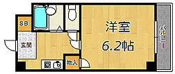 マンションCEDAR 1Kの間取図画像