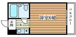 ルネッサンスクレージュ佃 1Kの間取図画像