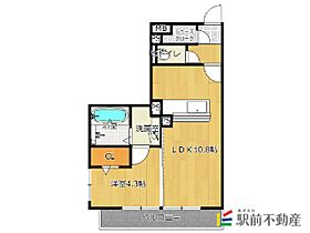 サンハウスC棟 211 ｜ 佐賀県佐賀市木原3丁目18-7（賃貸アパート1LDK・2階・39.10㎡） その2