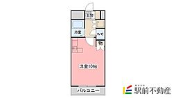 アクセスサガ ワンルームの間取図画像