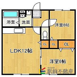 エヴァーグリーン神埼　弐番館 2階/201
