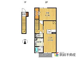 フェリオ 2階1LDKの間取り