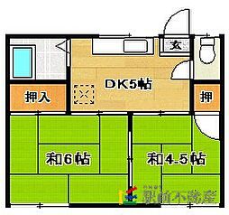コーポ西村 2DKの間取図画像