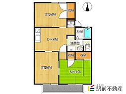 セジュール北園(木原) 2階/202