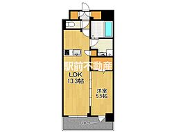 S-RESIDENCE佐賀天神aline 1LDKの間取図画像