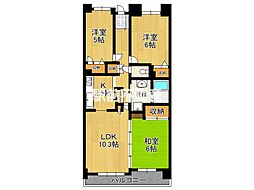 エスプラッツ白山 3LDKの間取図画像
