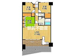 サーパス南城内 1階3LDKの間取り