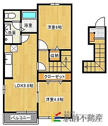 サンクレメントA 2LDKの間取図画像
