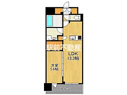 S-RESIDENCE佐賀天神aline 1LDKの間取図画像