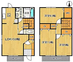 メゾンラフィーネ神野西 3LDKの間取図画像