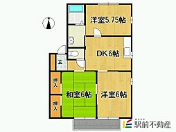 ForesB 3DKの間取図画像