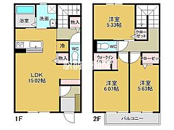 LaviebelleB 3LDKの間取図画像