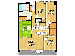 エバーライフ佐賀城内 4LDKの間取図画像