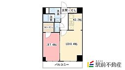 S-FORT佐賀天神 1LDKの間取図画像