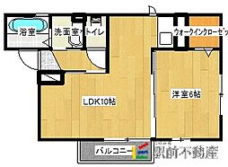 サンヒルズ白山 1LDKの間取図画像