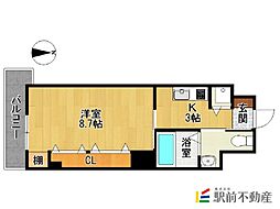イムズ・コスモス 1Kの間取図画像